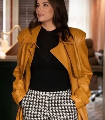 Only Murders in the Building S4 Eva Longoria Leather Coat