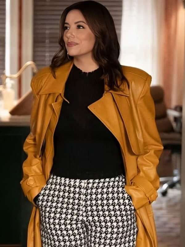 Only Murders in the Building S4 Eva Longoria Leather Coat