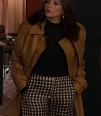 Only Murders in the Building S4 Eva Longoria Leather Coat