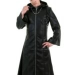 Organization XIII Kingdom Hearts Enigma Leather Hooded Coat