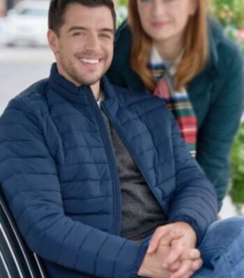 Our Christmas Mural 2023 Dan Jeannotte Blue Puffer Jacket