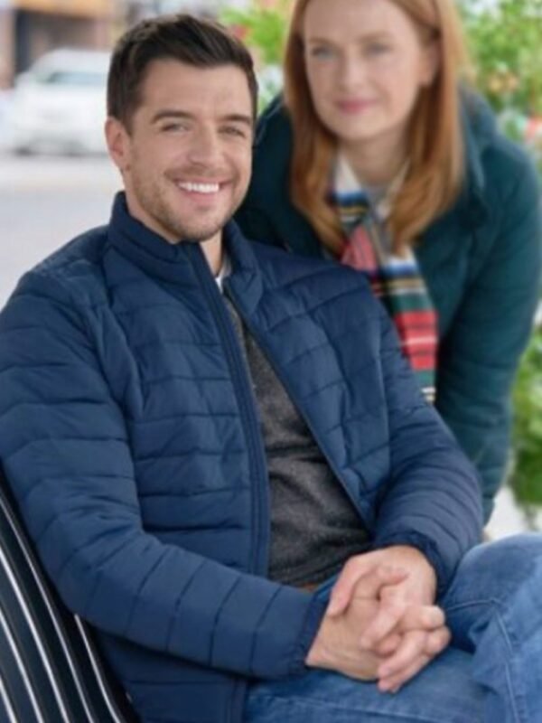 Our Christmas Mural 2023 Dan Jeannotte Blue Puffer Jacket