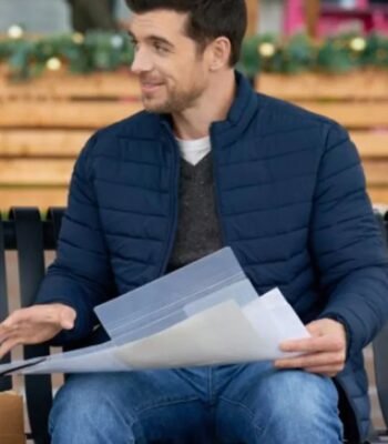 Our Christmas Mural 2023 Dan Jeannotte Blue Puffer Jacket