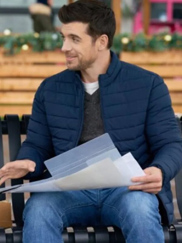 Our Christmas Mural 2023 Dan Jeannotte Blue Puffer Jacket