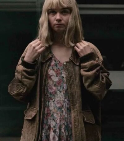 Oversized Alyssa Jessica Barden Brown Jacket