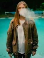 Oversized Alyssa Jessica Barden Brown Jacket