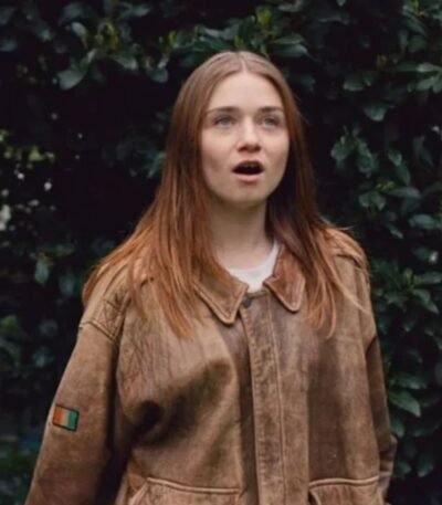 Oversized Alyssa Jessica Barden Brown Jacket