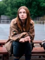 Oversized Alyssa Jessica Barden Brown Jacket