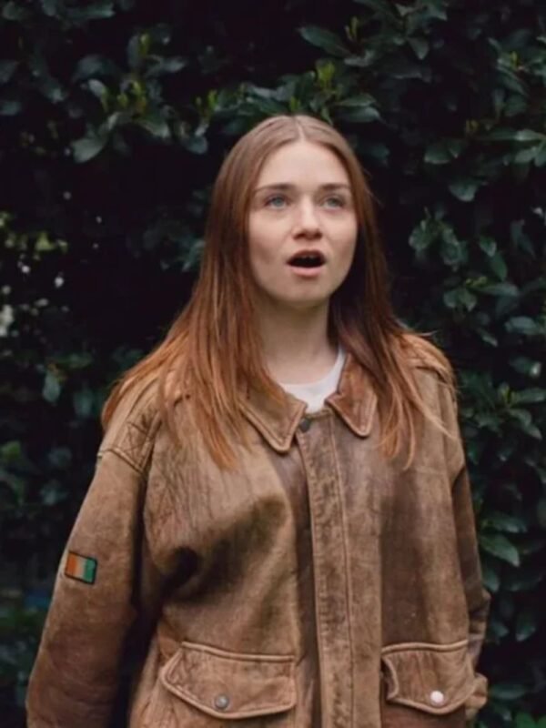 Oversized Alyssa Jessica Barden Brown Jacket