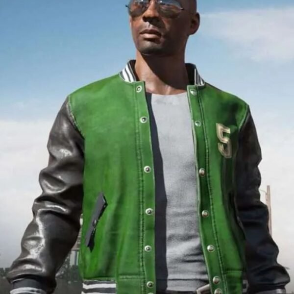PUBG 5m Varsity Leather Jacket