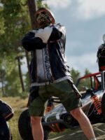 PUBG 8.2 Patch Leather Hoodie Jacket