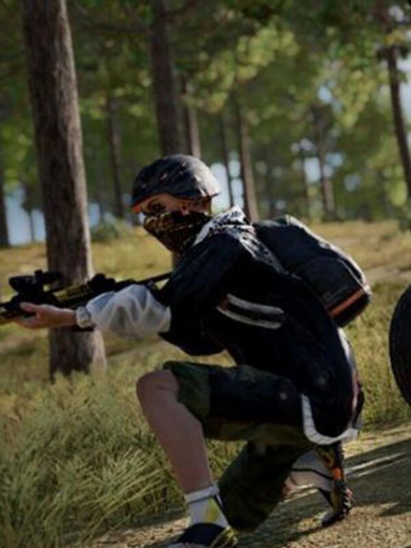 PUBG 8.2 Patch Leather Hoodie Jacket