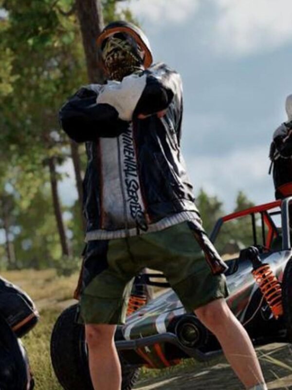PUBG 8.2 Patch Leather Hoodie Jacket