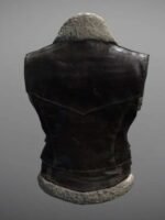 PUBG Biker Shearling Fur Leather Vest