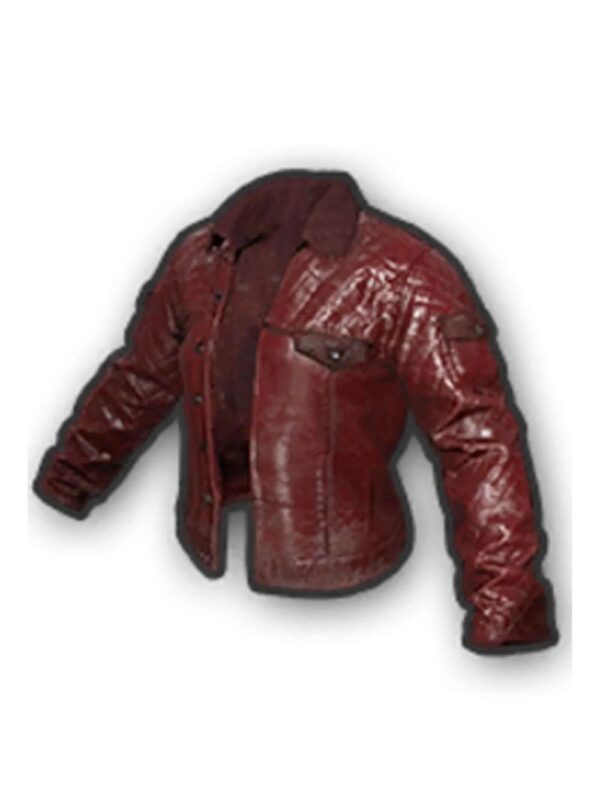 PUBG Western Cowboy Red Quilted Leather Jacket