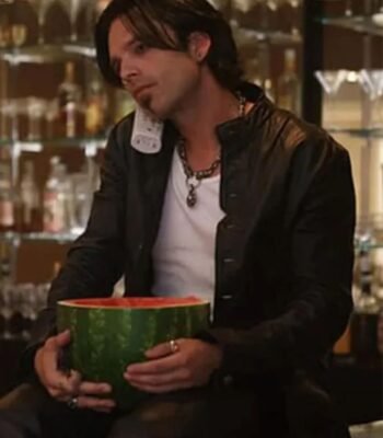 Pam and Tommy Sebastian Stan Black Leather Jacket