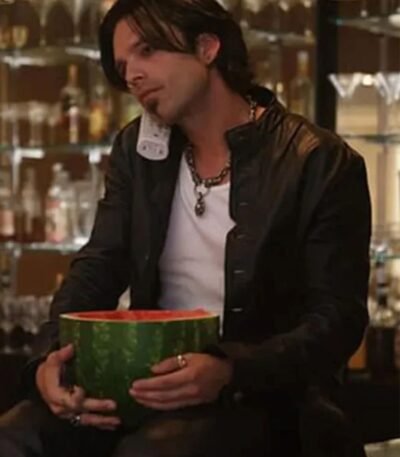 Pam and Tommy Sebastian Stan Black Leather Jacket