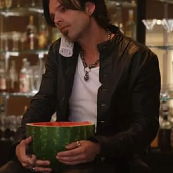 Pam and Tommy Sebastian Stan Black Leather Jacket