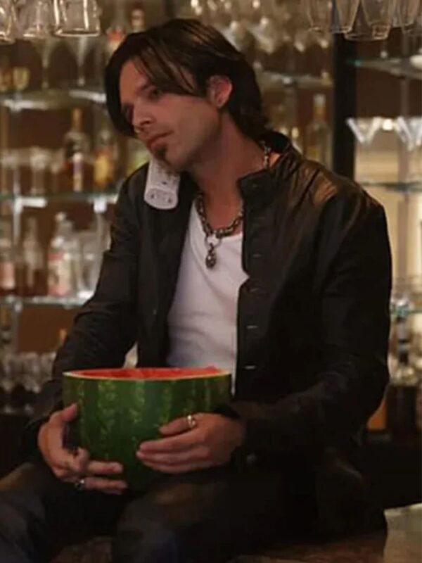 Pam and Tommy Sebastian Stan Black Leather Jacket