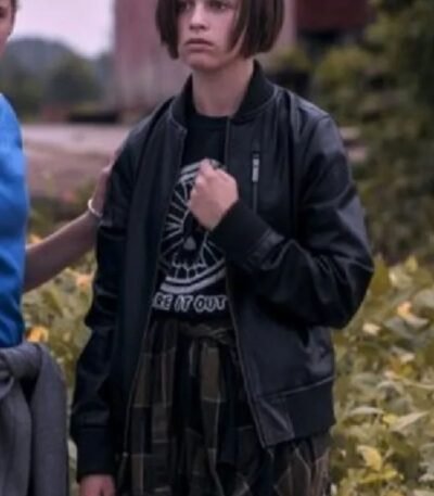 Paper Girls Mac Coyle Leather Bomber Jacket