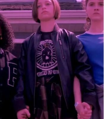 Paper Girls Mac Coyle Leather Bomber Jacket
