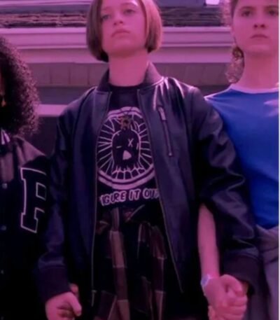 Paper Girls Mac Coyle Leather Bomber Jacket