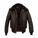 Parker A2 Shearling Brown Bomber Leather Jacket