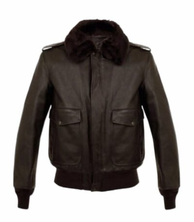 Parker A2 Shearling Brown Bomber Leather Jacket