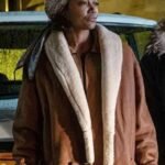 Patina Miller Power Book III Brown Leather Coat For Women
