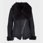 Patricia Black Shearling Fur Leather Jacket