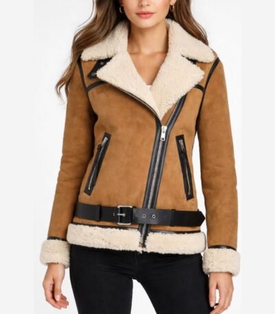 Patricia Brown Suede Leather Coat