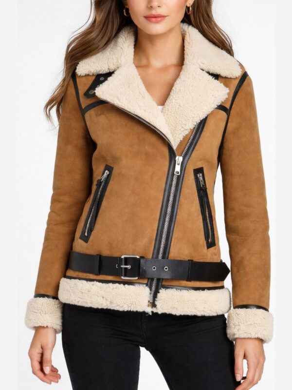Patricia Brown Suede Leather Coat