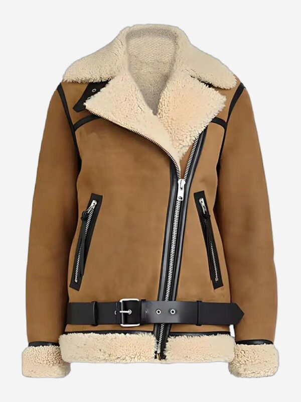 Patricia Brown Suede Leather Coat