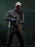 Payday 3 Wolf Cosplay Black Leather Jacket