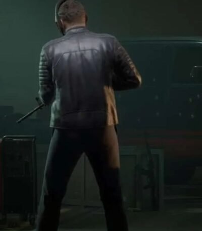 Payday 3 Wolf Cosplay Black Leather Jacket