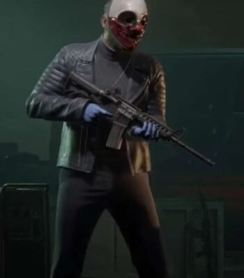 Payday 3 Wolf Cosplay Black Leather Jacket