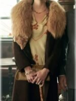 Peaky Blinders S06 Anya Taylor Joy Brown Fur Coat