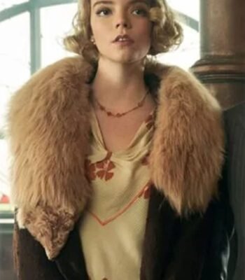 Peaky Blinders S06 Anya Taylor Joy Brown Fur Coat