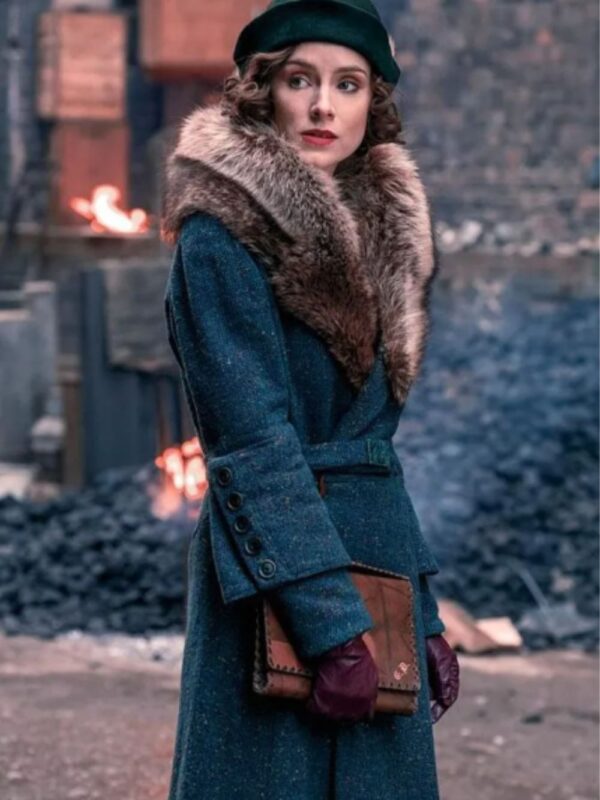Peaky Blinders S5 Ada Shelby Fur Collar Long Coat