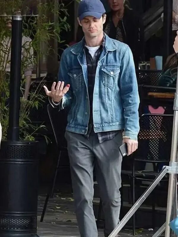 Penn Badgley You S02 Joe Goldberg Blue Denim Jacket