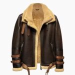 Peter Brown Triple Belted Cuffs Shearling Jacket