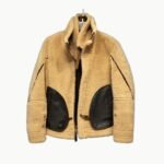 Peter Brown Triple Belted Cuffs Shearling Jacket