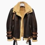Peter Brown Triple Belted Cuffs Shearling Jacket