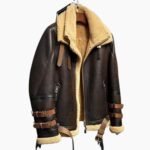 Peter Brown Triple Belted Cuffs Shearling Jacket