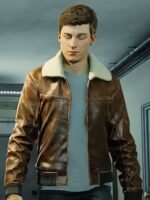 Peter Parker Spider Man 2 Brown Leather Jacket