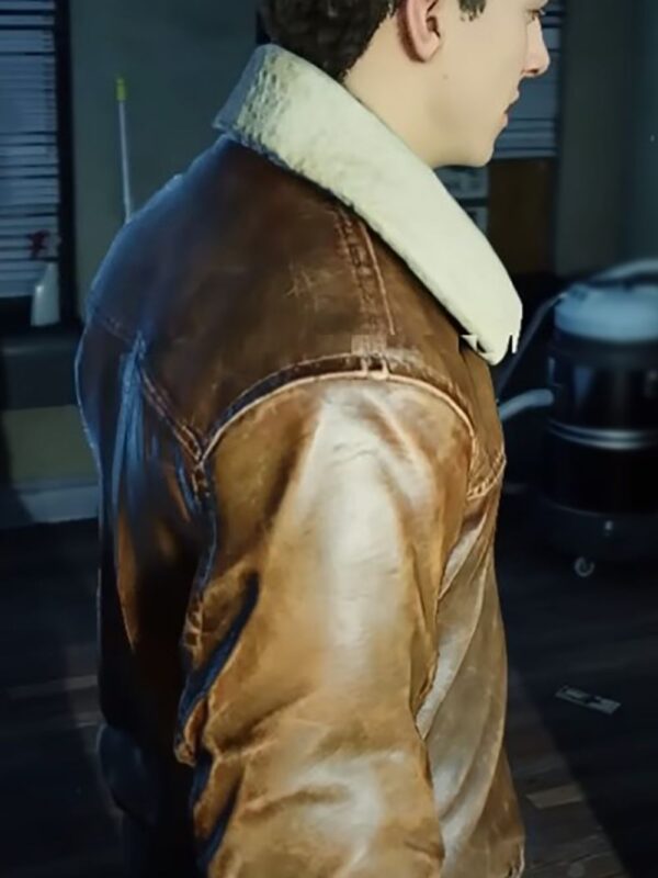 Peter Parker Spider Man 2 Brown Leather Jacket
