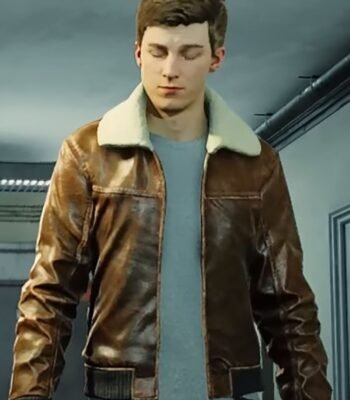 Peter Parker Spider Man 2 Brown Leather Jacket