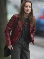 Phoebe Dynevor Bank Of Dave Red Jacket