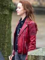 Phoebe Dynevor Bank Of Dave Red Jacket