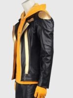 Pokemon Go Team Spark Black Gold Leather Jacket